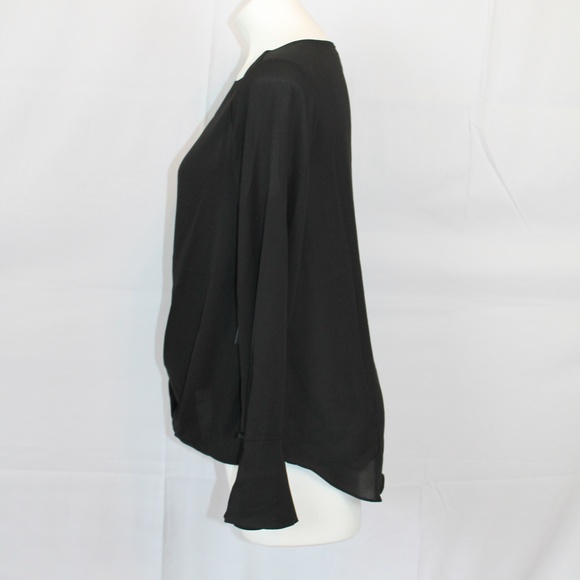 Vince Camuto Black Bell Sleeve Blouse Top NEW - Picture 4 of 8